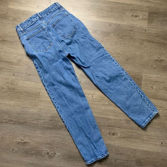 H&M Medium Wash High Rise Waisted Mom Jeans 0 Straight - Picture 5 of 9